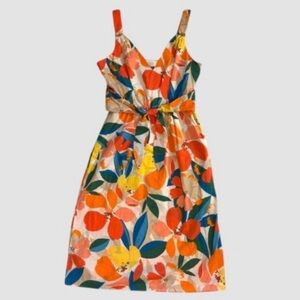 Vince Camuto Women’s Size 2 Orange Yellow Sundress Sleeveless Midi Dress